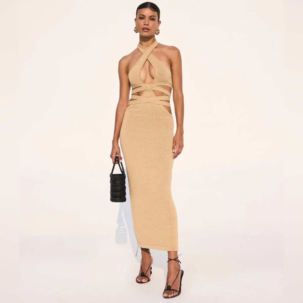 Aziza Knit Dress in Sand - Cult Gaia